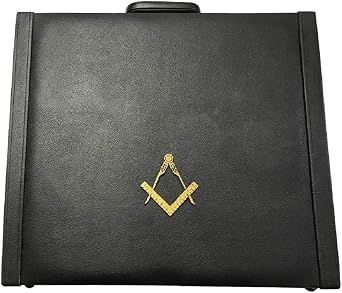Masonic Regalia MM/WM and provincial Apron Briefcase with Yellow Square and Compass