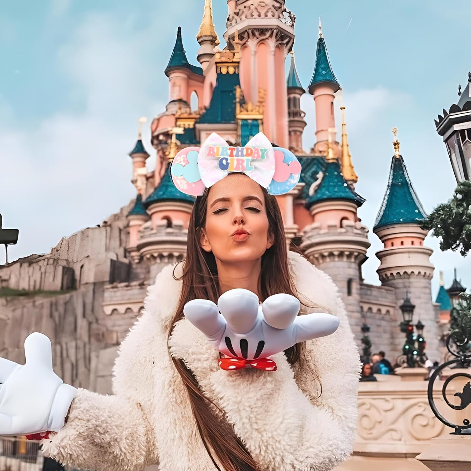 JOYFISCO Mouse Ears Birthday Headbands Shiny Bow Mouse Ears Headband Glitter Party Princess Decoration Cosplay Costume for Women - Image 6