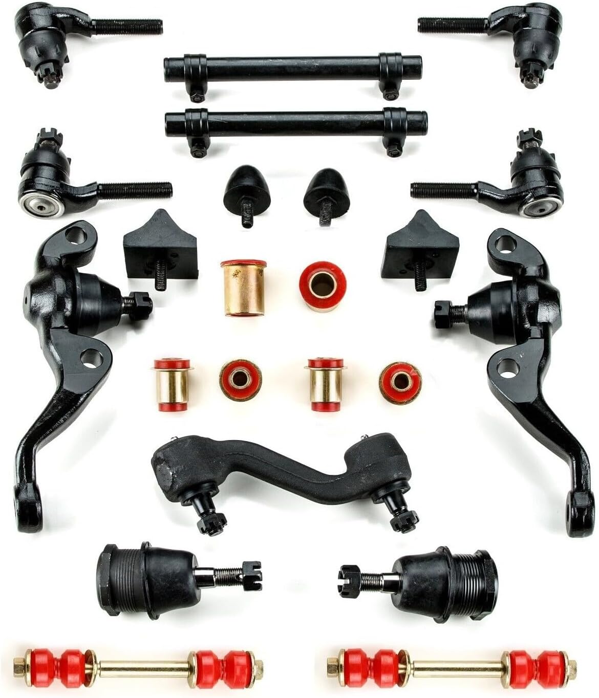 Suspension Kit Front Side Greasable Tie Rods Ball Joints Bumpers Idler Arm Bolts Bushings for Dodge for Charger 1966-1967 for Coronet 1965-1967 RPFESMKF11DCC