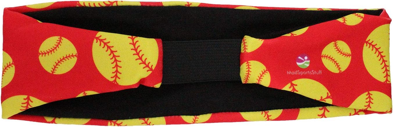 MadSportsStuff Crazy Softball Headband with Softball Logos