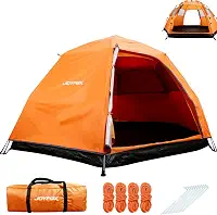 Joyfox Barraca de Camping Automática para 4-6 Pessoas, Camada Dupla À Prova D'água 3000mm, Tecido Oxford 150D com Proteção UV, Tenda Hexagonal Grande com Mosquiteiro
