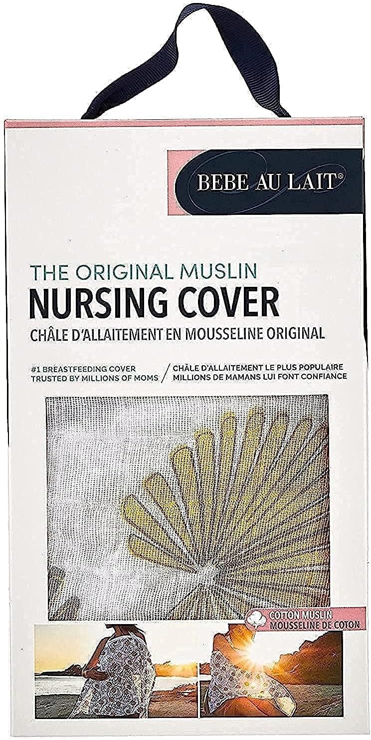 Bebe au Lait Premium Muslin Nursing Cover, Lightweight and Breathable, Open Neckline, One Size Fits All - Palma