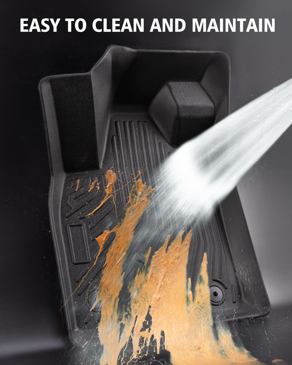 DiffCar® for Ford Mustang Mach E Floor Mats 2025 2024 2023 2022 2021 (NOT for Ford Mustang), All Weather Custom Fit for Mustang Mach e Accessories, 4 PCS TPE Car Rubber Floor Mats for Cars