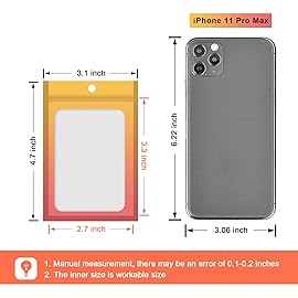 100 Pcs Resealable Mylar Bags, Gradient Color Food Storage Bags, Zip Bag Foil Bags Packaging Pouch for Food Storage, Sample, Small Business (Yellow Orange, 3.1 X 4.7 Inch)