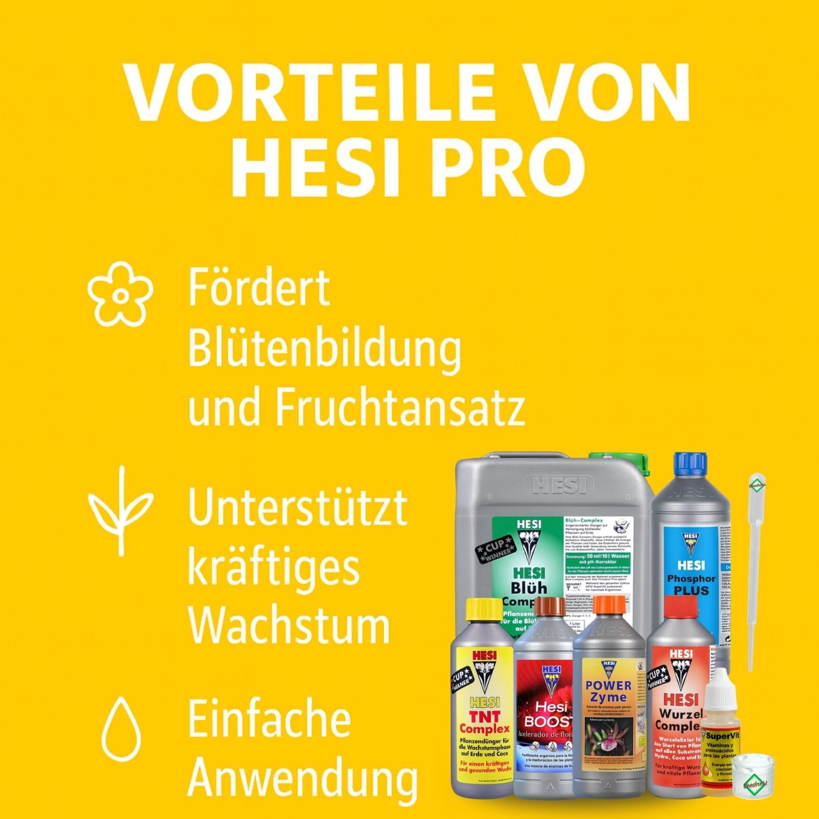 Weedness Hesi Dünger Starter Set All-Star - Grow Anbau Indoor Dünger Kit Naturdünger Outdoor