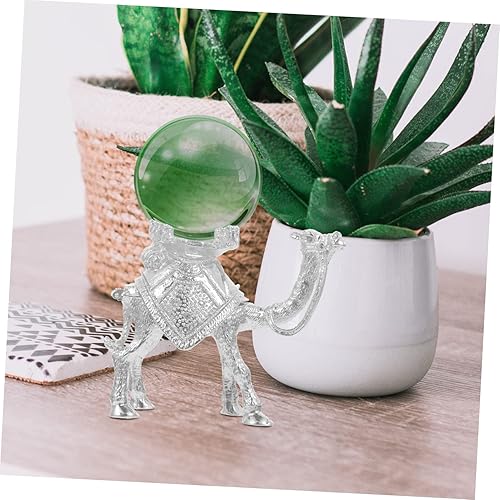 Miniatura 5 de Garneck 3 unids camello soporte de exhibición cristales base de pantalla de cristal soporte de esfera de cristal soporte de metal camello estatuilla