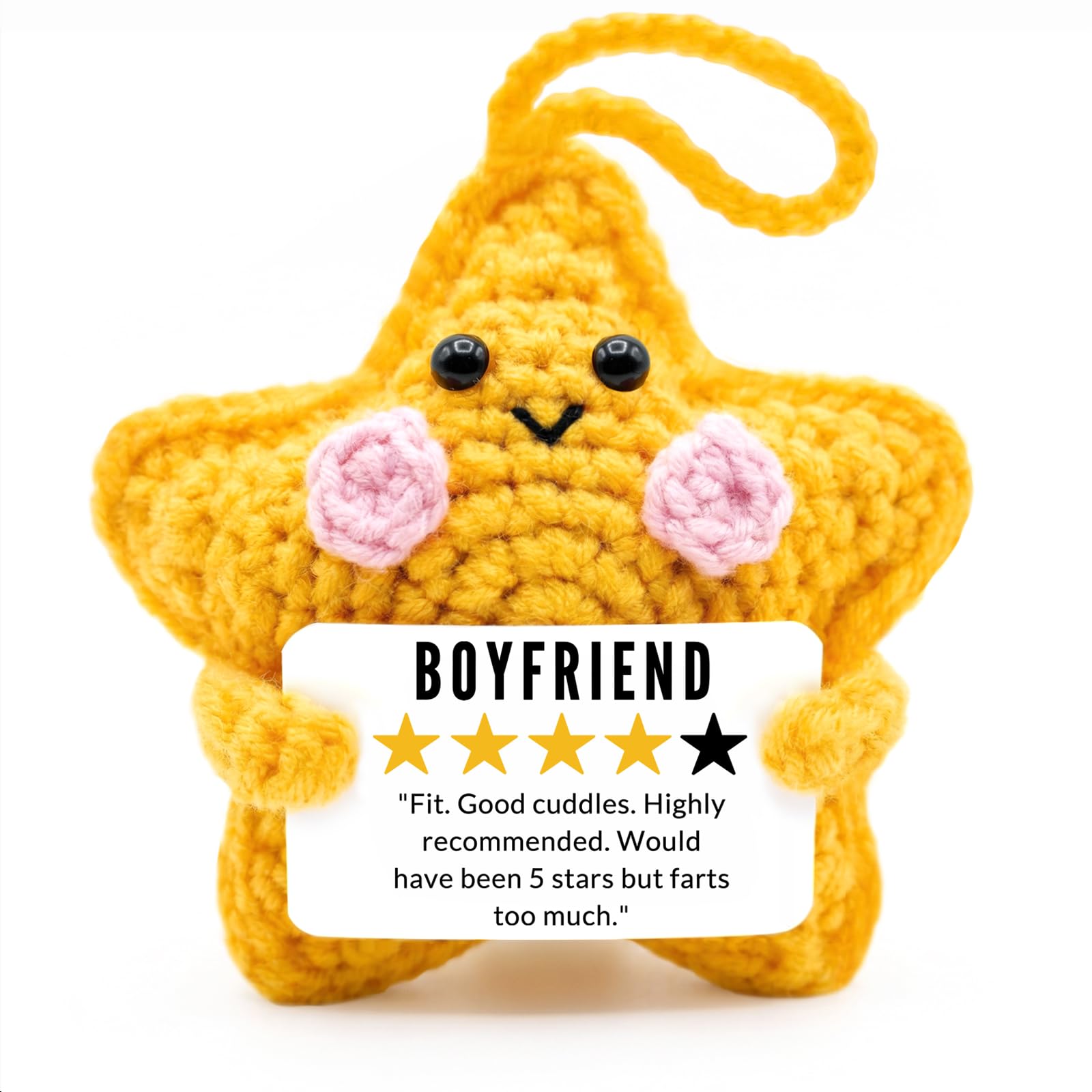 Gifts for Boyfriends, Handmade Crochet Star, Boyfriend Birthday Gifts, Anniversary Valentines Gifts for Him, I Love You Romantic Gift, Presents for Christmas Valentine's Day