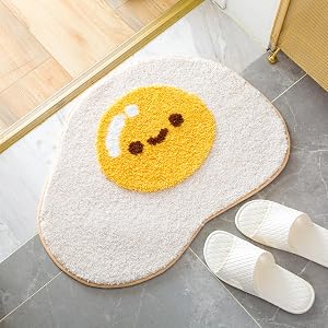 Molesun Egg Bath Mats Soft and Absorbent Microfiber Bath Rugs Non-Slip Shaggy Shower Carpet Machine Wash Dry Soft