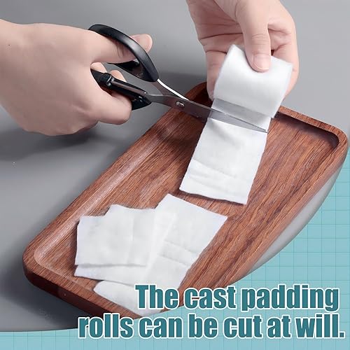 Miniatura 7 de Nuanchu 6 Rollos de Acolchado de Yeso Suave Empaque Individual Acolchado para Usar con Tela de Yeso Vendaje de Gasa para Proyectos de Arte de