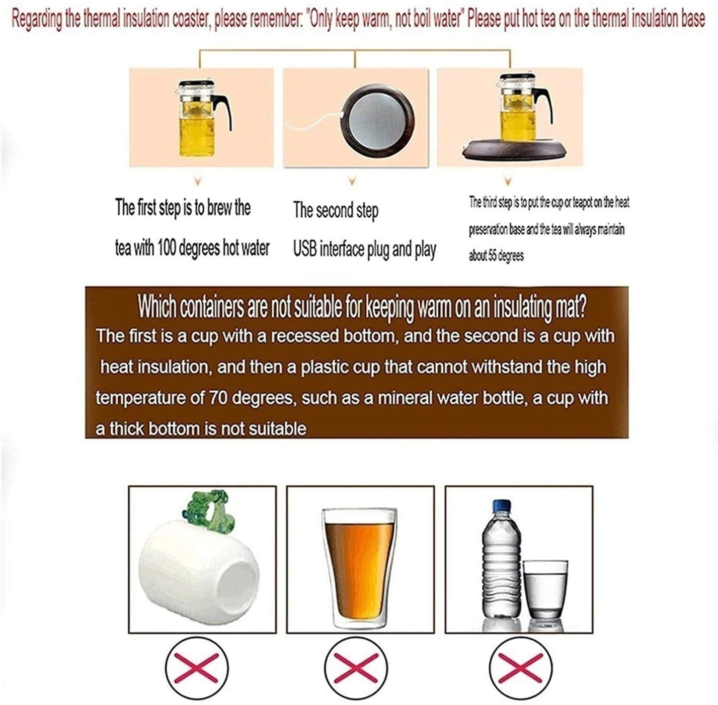 Taza de café inteligente Calentador de bebidas eléctricas más caliente for la oficina o el uso doméstico con la placa de bebida de la taza eléctrica con la placa del calentador del sensor de gra