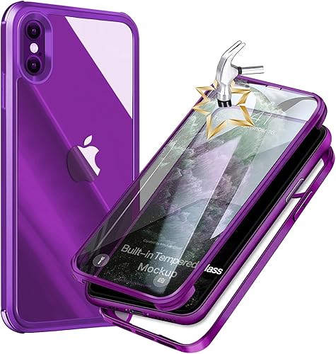 Miniatura 37 de UBUNU Funda para iPhone 12 Pro Max con protector de pantalla [vidrio templado 9H integrado], protección de cuerpo completo 360 cubierta protectora