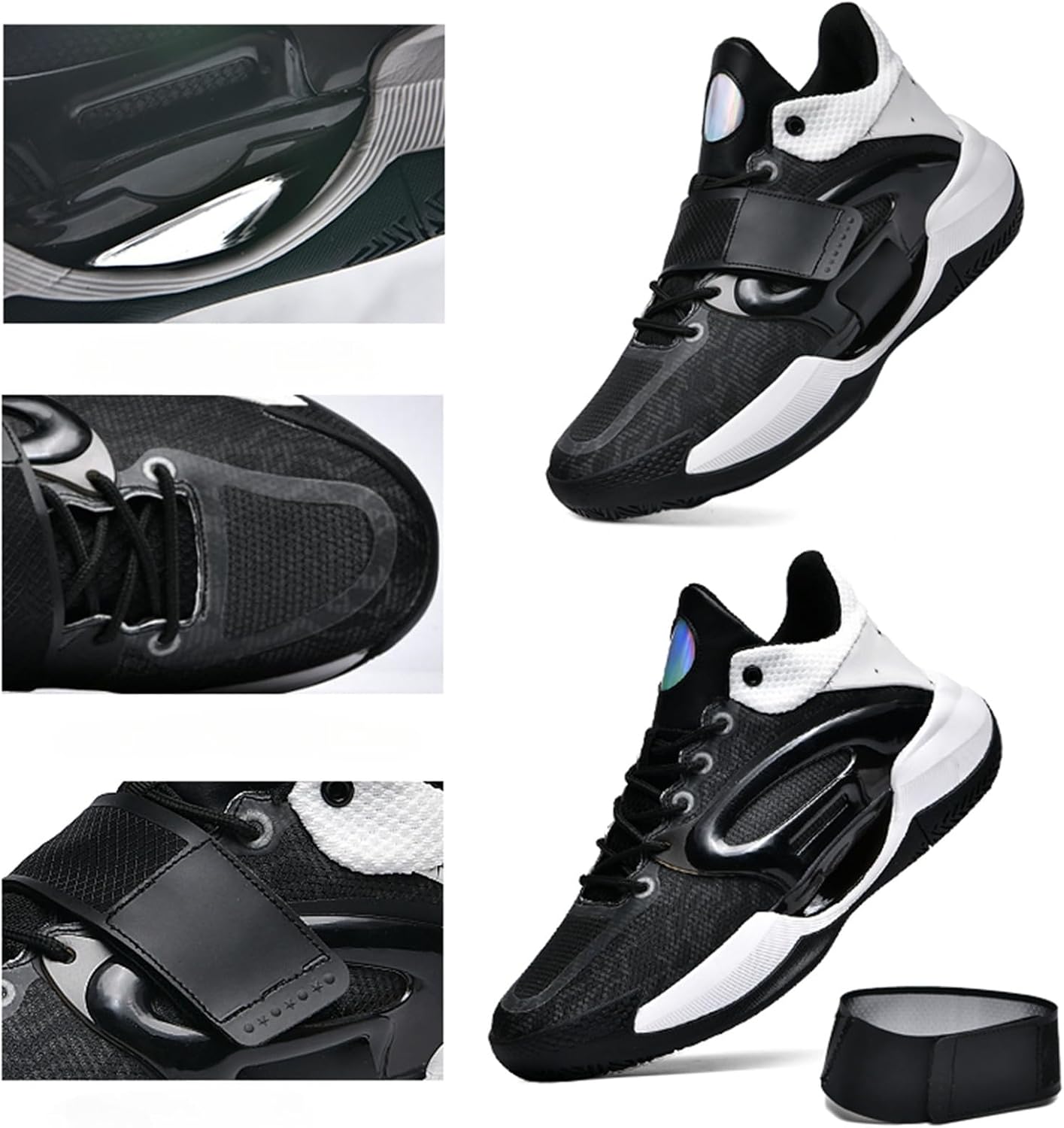 Unisex Fashion Breathable Mesh Lace Up High Top Basketball Shoes Lightweight Non-Slip Outdoor Athletic Tennis Sneakers Classic Volleyball Baseball Sport Shoes