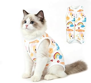 Cat postoperative Recovery Clothes (X-Large) | Pet cat sterilization recovery clothes, anti-licking, soft material