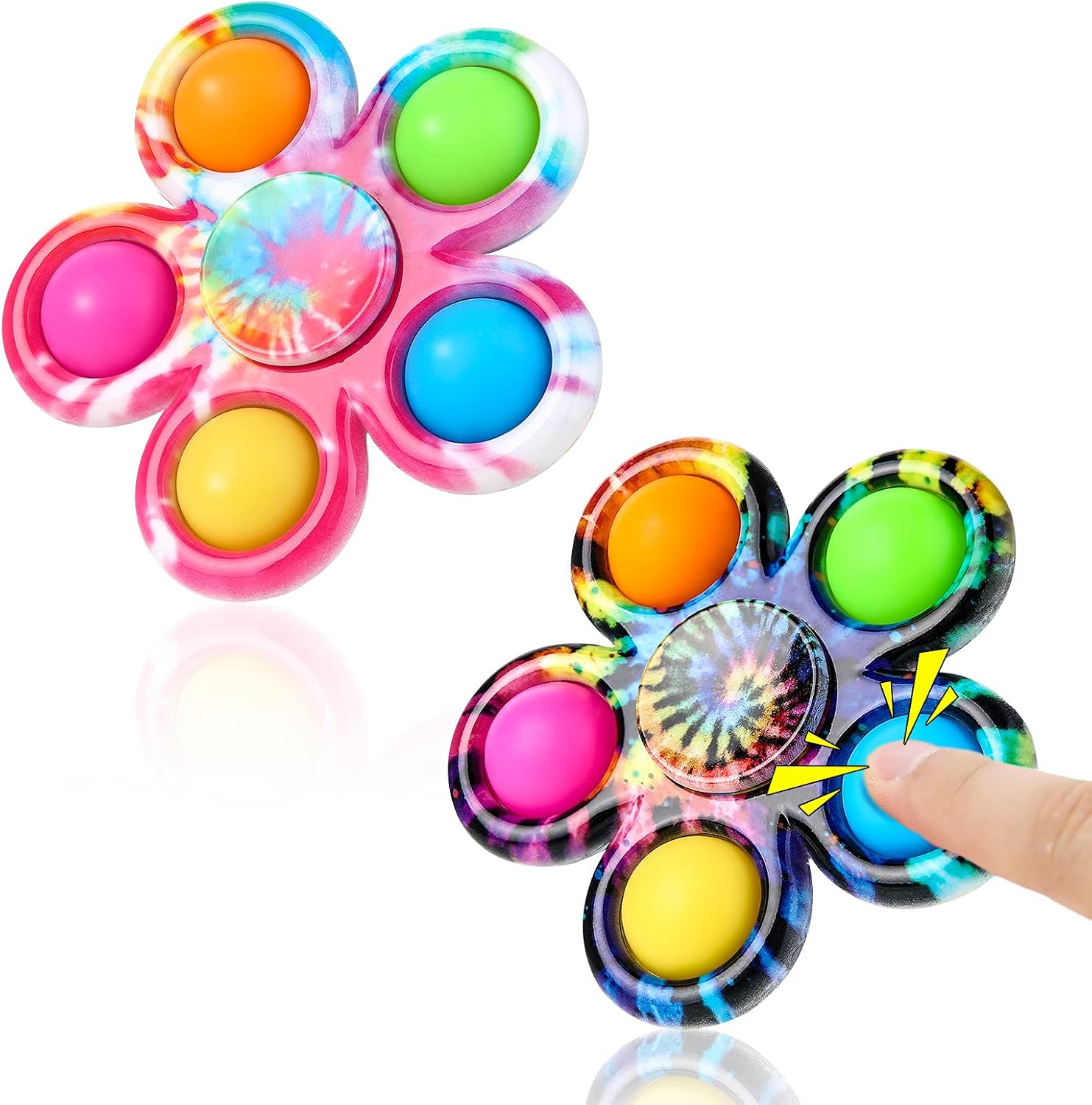 wellvo Fidget Spinner Kids Party Favors 2 Pack Treasure Box Toys for Classroom Prizes Goodie Bag Stuffers Birthday Party Favors Anxiety Stress Relief Reducer