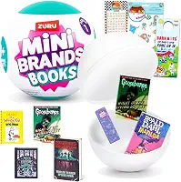 ZURU Mini Brands Books Mystery Minis - Livro Miniatura com Páginas Legíveis, Adesivos, Marca-páginas e Mais | Mini Brands Book Capsule Set para Crianças