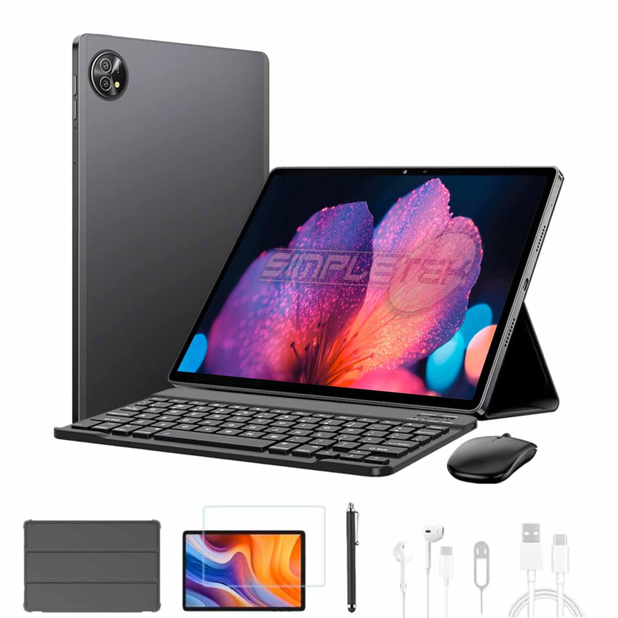 SIMPLETEK - Tablet 11" FHD+ 5G - 6GB 128B - Android 15 Dual SIM - Nero | display IPS LCD, refresh rate 90Hz, processore octa core 6nm, batteria 8800mAh, memoria espandibile 2TB
