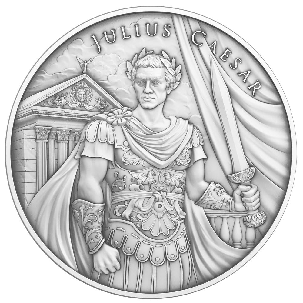 2025 1 Troy oz Julius Caesar Design .999 Fine Silver Round Collection Uncirculated