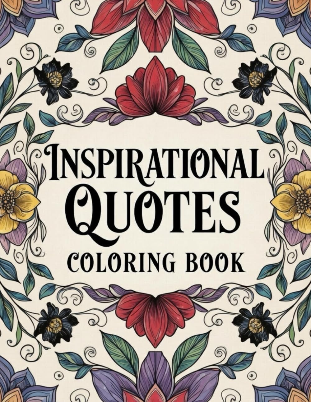 Inspirational Quotes Coloring Book: Uplifting Words and Beautiful Designs to Inspire Creativity and Inner Peace