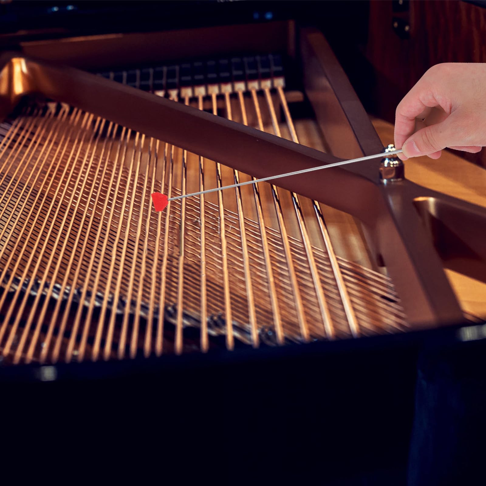 Garneck Kit la Pulizia Tavola Armonica Pianoforte Pala Grande, Pala Piccola e Asta di Prolunga, Strumento per Rimozione Polvere e Accessori per Pianisti Professionisti e Appassionati