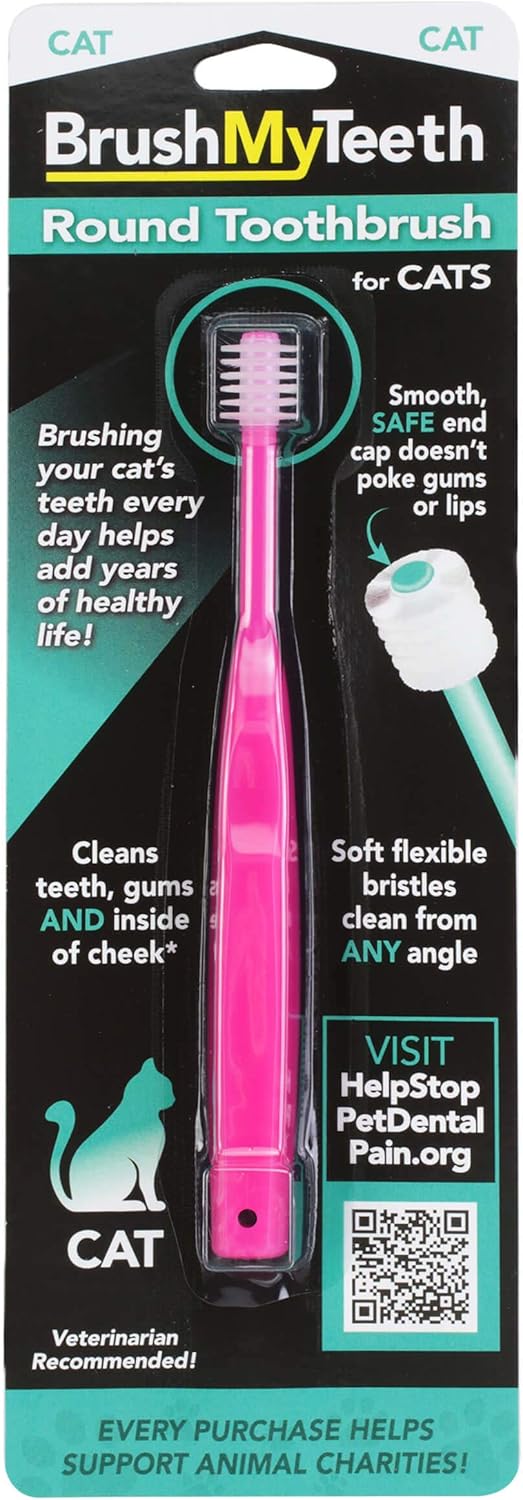 Brush My Teeth Cat Toothbrush Round Soft Pet Tooth Brush Soft