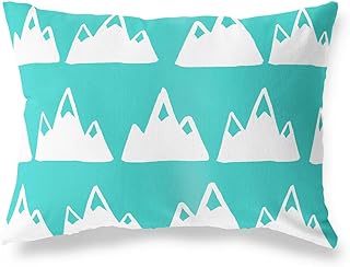 BonaMaison Fundas para Cojínes, Turquesa-Blanco Funda de Almohada para Sofá Coche Silla Oficina Cama Decorativa Moderna Decoración del Hogar, 35x50 Cm - Diseñado y Fabricado en Turquía