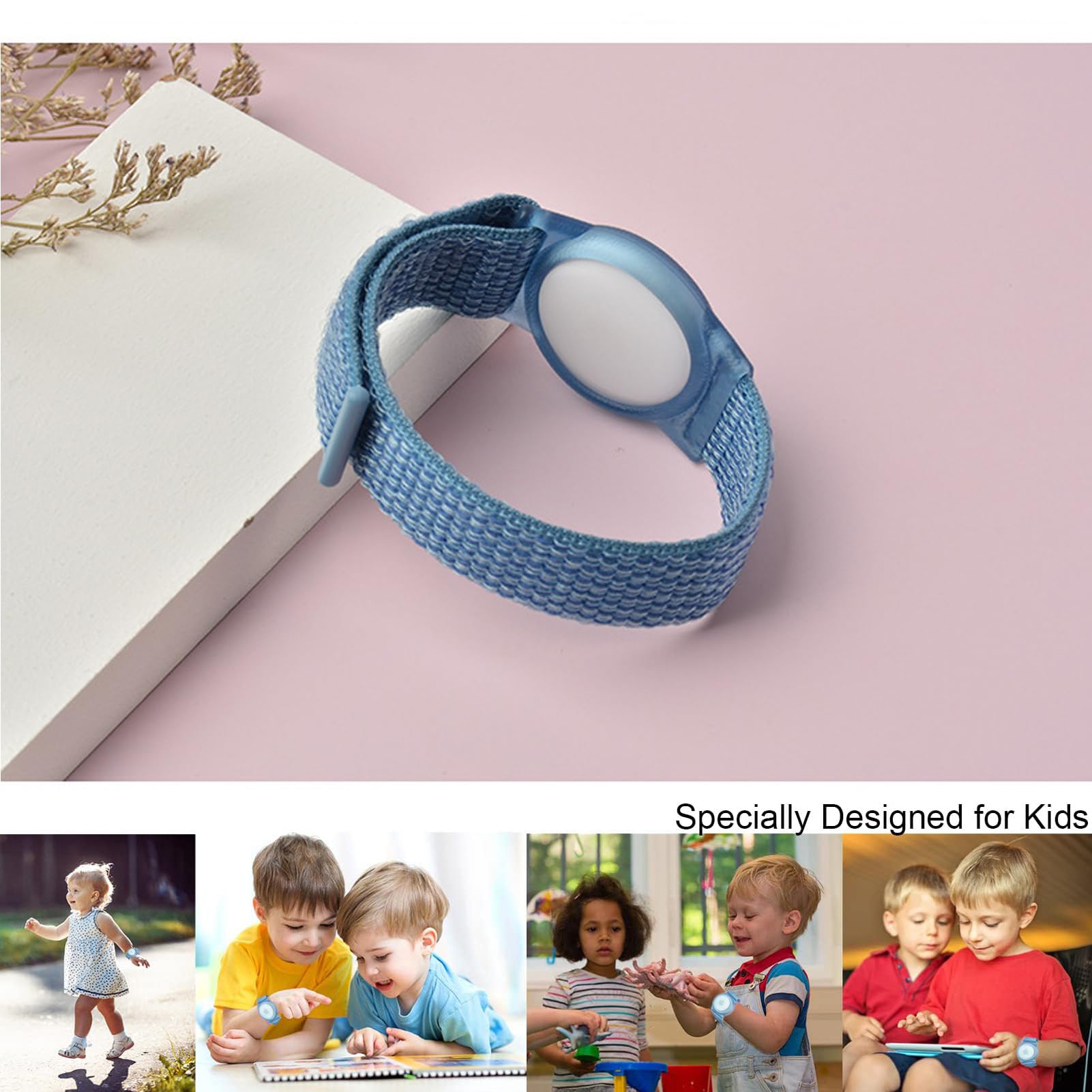 Pulsera Niño,Pulsera Cinturón de Seguridad Cadena de Muñeca Antipérdida Pulseras Nailon Pulseras Identificativa para Niños Pequeños