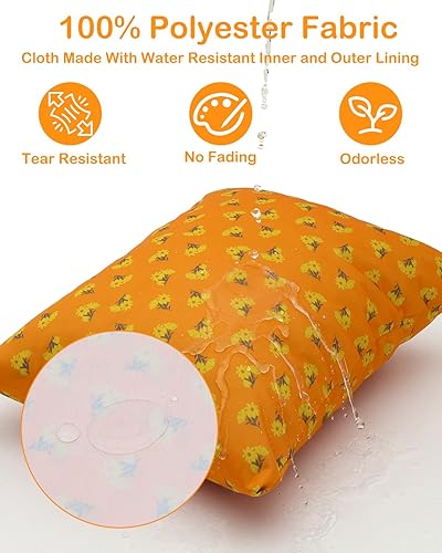 Miniatura 2 de ALVABABY 3 bolsas para pañales de tela húmedos y secos, impermeables, reutilizables, con dos bolsillos con cremallera, para viajes, playa, piscina,