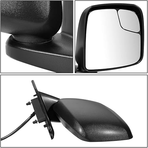 Miniatura 5 de DNA Motoring OEM-MR-NI1321246 Espejo lateral plegable para pasajero derecho con ajuste eléctrico calefactable compatible con NV200 2013-2018  City