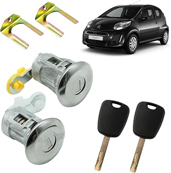 2 door locks suitable for C1 107 and Aygo (2005-2014) with spare keys 1608746380