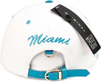Miami Fuax Leather Snapback Cap White