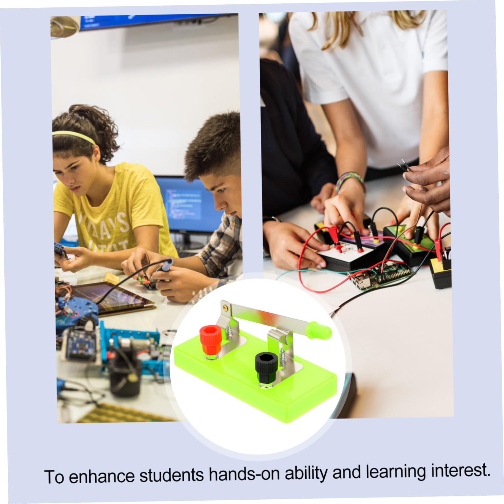 HEMOTON 10pcs Single Pole Switch Single Throw Experimenting Tools Laboratory Single Circuits Electronics Tools Equipment Single Knives Switch Physics Laboratory School Single Pole Plastic