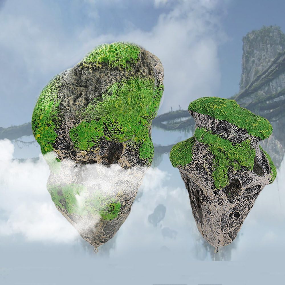 HADTECH Floating Rocks, Aquarium Decoration Stone, Underwater Decor, Artificial floatstone for Fish (S+M)