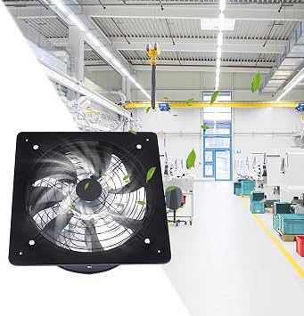 12 Inch Shutter Exhaust Fan With Check Valve, Indoor Ventilation Blower, Wall Mounted Ventilation Fan For Greenhouses,Shop,Home Attic,Garage Ventilation