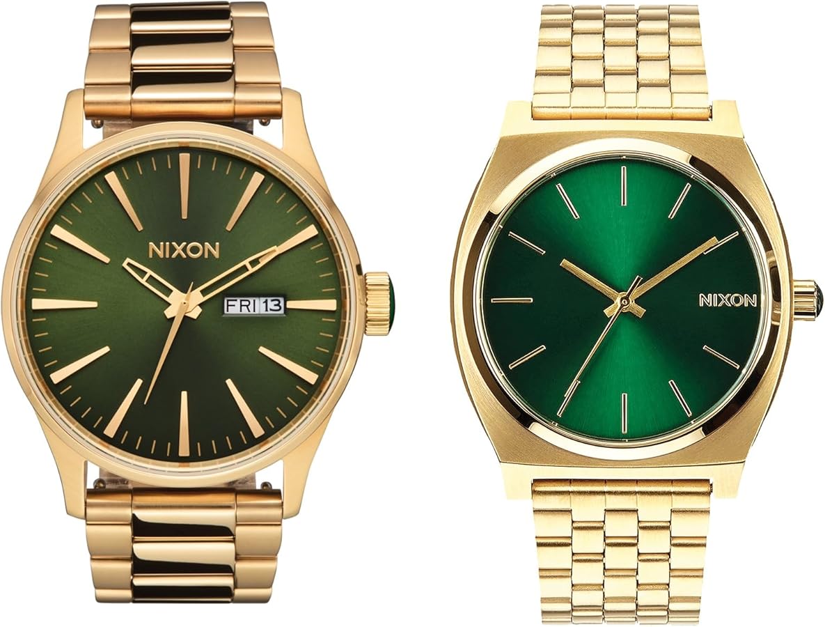 Amazon.com: NIXON His & Hers Sentry and Time Teller Gold Green