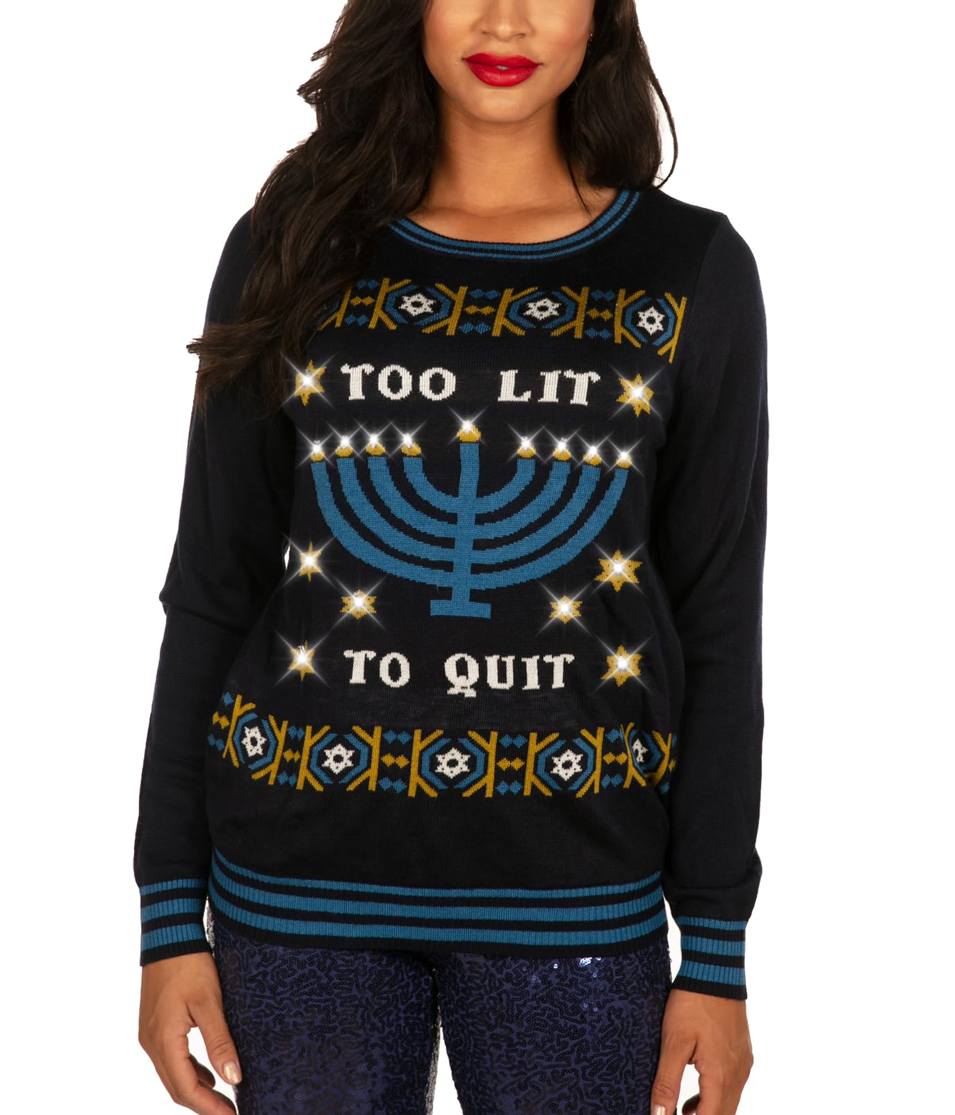 Tipsy Elves Hanukkah Sweaters for Women - Adult Ugly Sweaters for The Holidays - Cute and Cozy Ultra