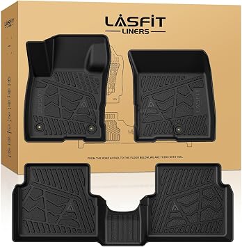 LASFIT Floor Mats for Ford Maverick 2022-2025 2026 for EcoBoost Gasoline Models Only All Weather Car Floor Pretoctor TPE Truck Liners for Ford Maverick Gas, 1st & 2nd Row Black
