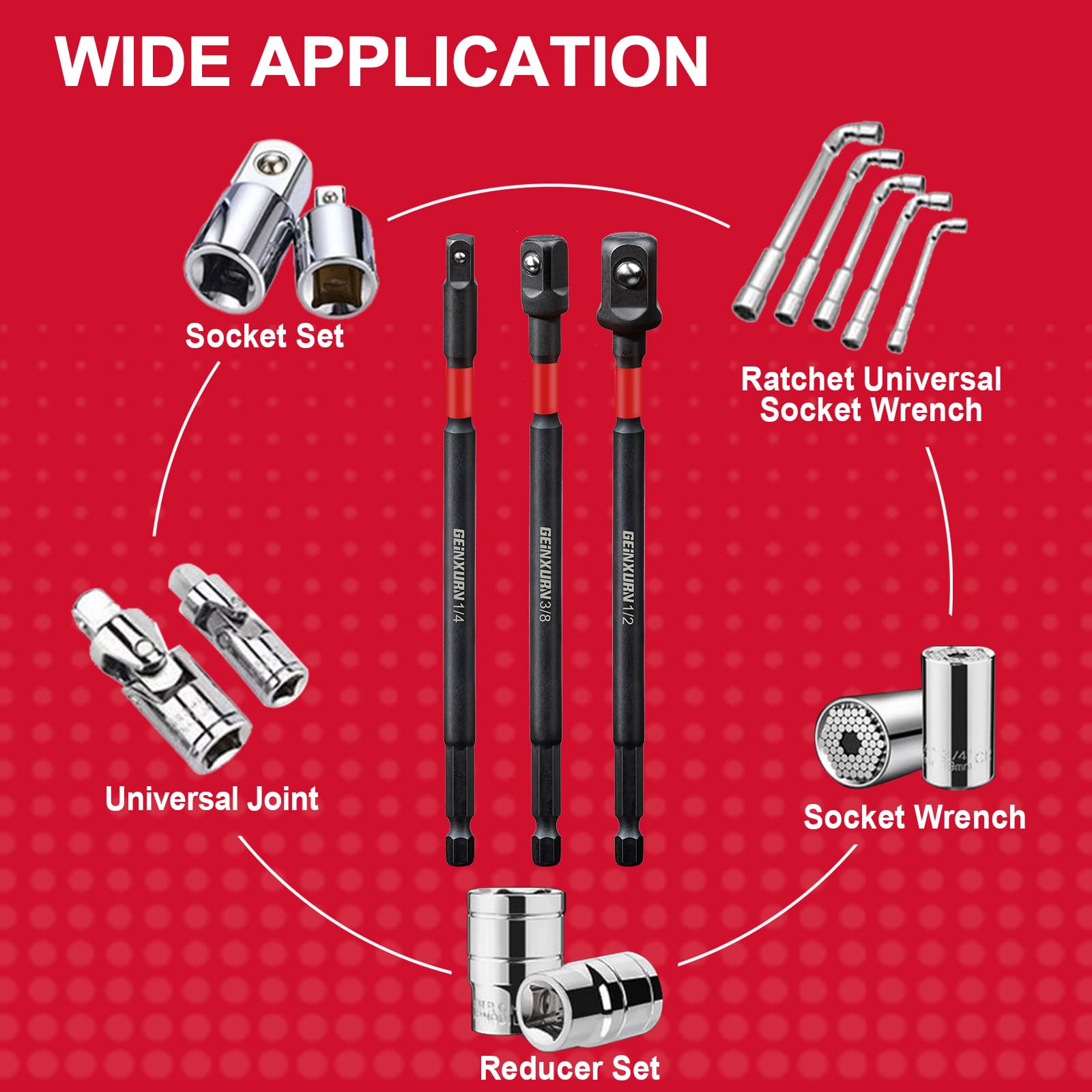 GEINXURN Impact Socket Set - 6 Pcs -5 GEINXURN Impact Socket Set - 6 Pcs -5