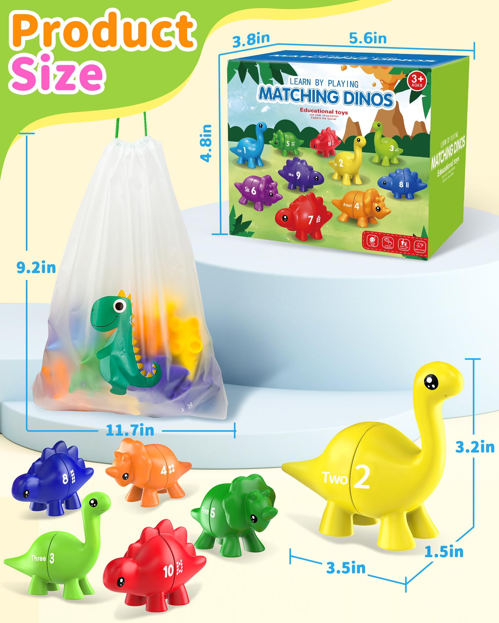 Number Dinosaur Toys for Kids - Learn Counting! -6