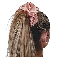 Vista 8 de Coleteros de satén extragrandes extragrandes para mujeres y niñas, prevención de encrespamiento, soporte para el cabello para dormir, banda elástica