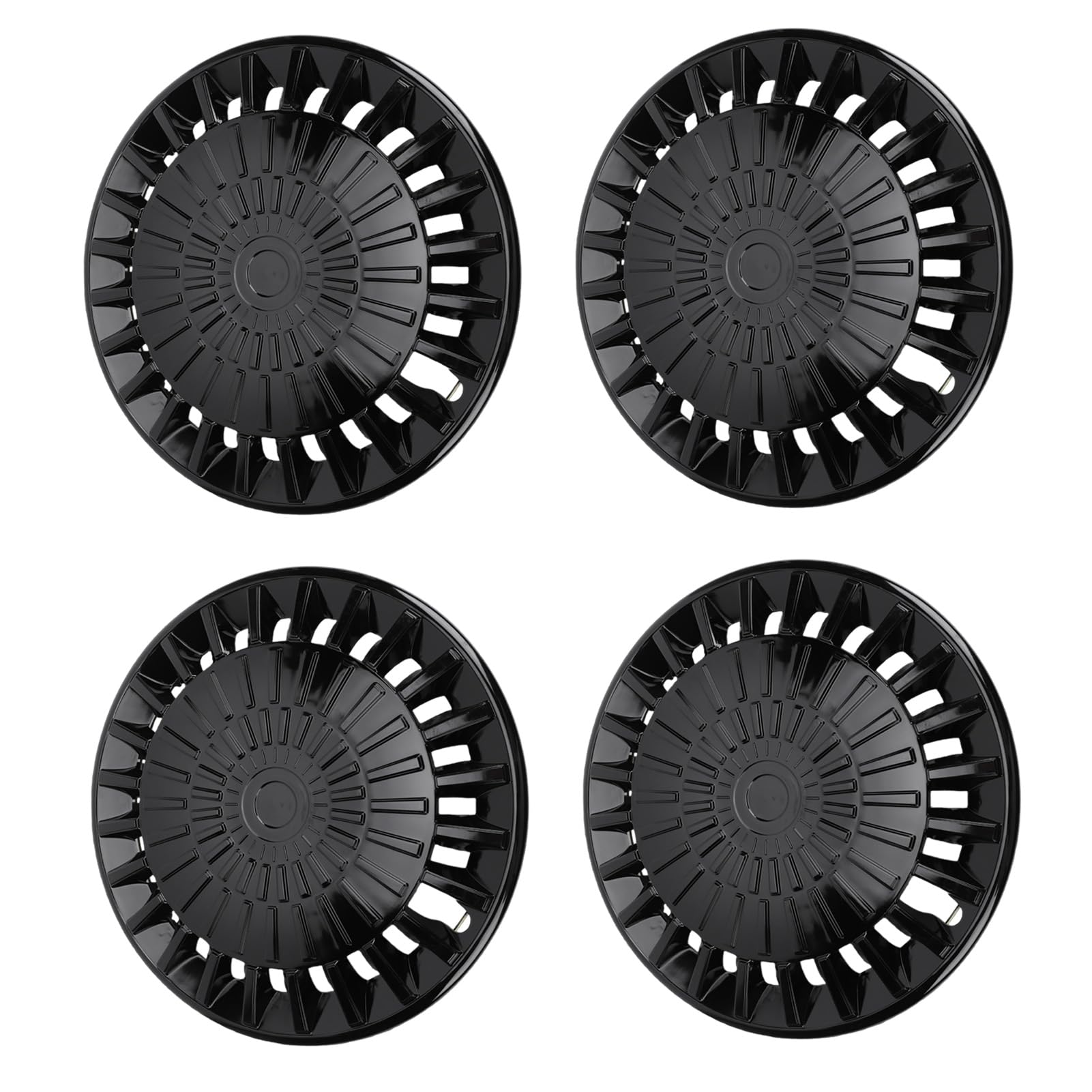 Aramox Piasta 500, Akcesoria do Osłon kół z ABS, 15-calowe Kołpaki R15 do Felg Stalowych, Konstrukcja Zatrzaskowa Pasuje V40, 208 i Innych (BLACK)