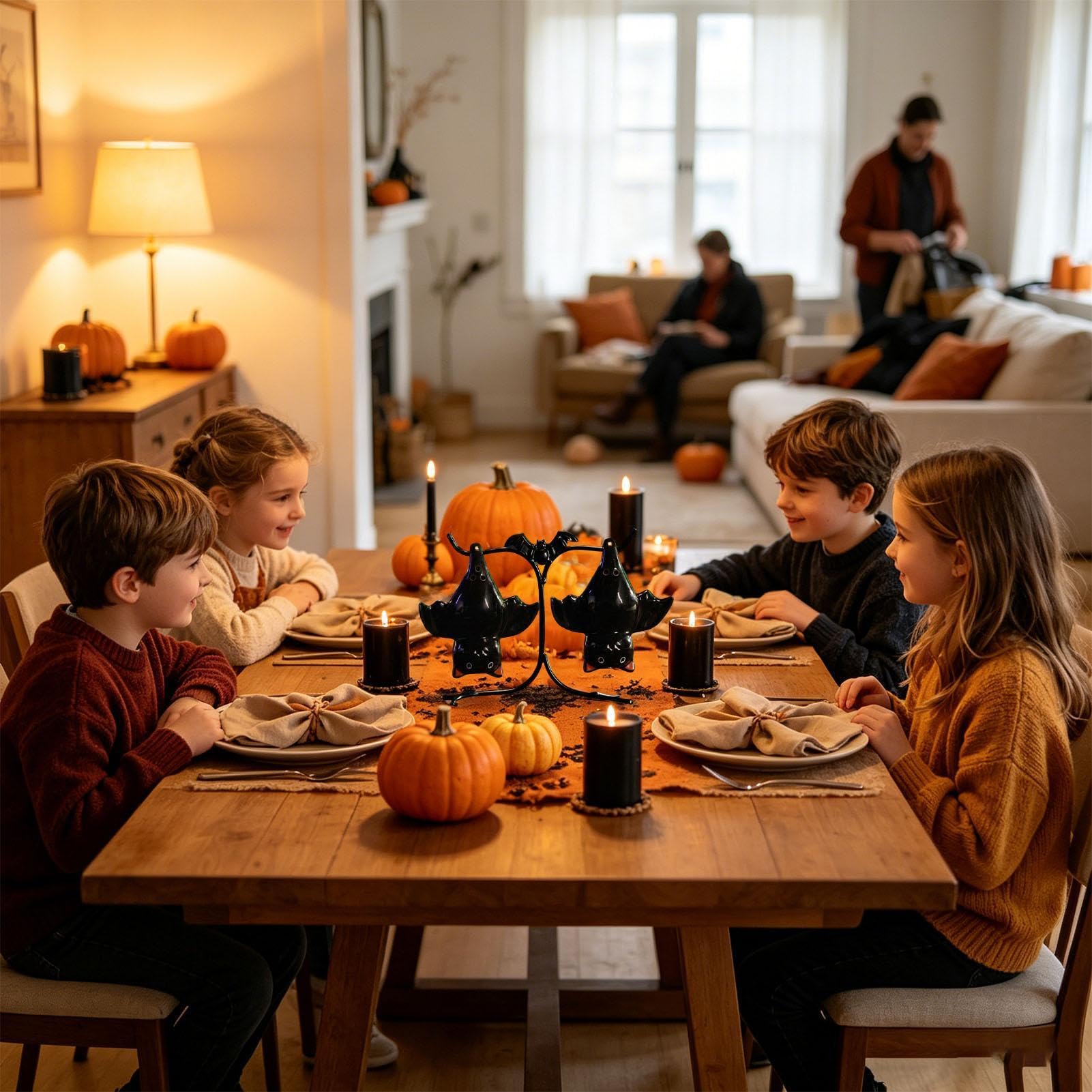 saliera e peperiera Portacondimenti a Forma di di Halloween | Set di shaker da sale e pepe per cucina, tavolo, barbecue, camper, casa colonica, dormitorio, casa