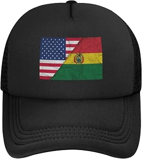 Mesh Baseball Cap Black Plicated America Bolivia Bolivian Flag Trucker Hat Unisex Sport Caps One Size Fits Most Funny Gifts Hats