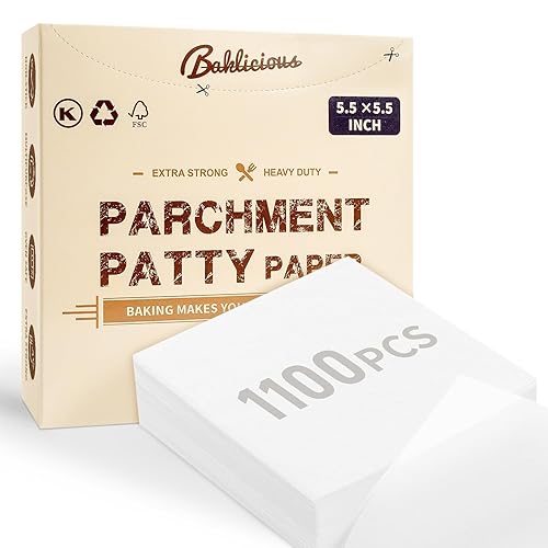 Baklicious Hamburger Patty Paper – 1100Pcs of 5.5"x5.5" Non-Stick Patty