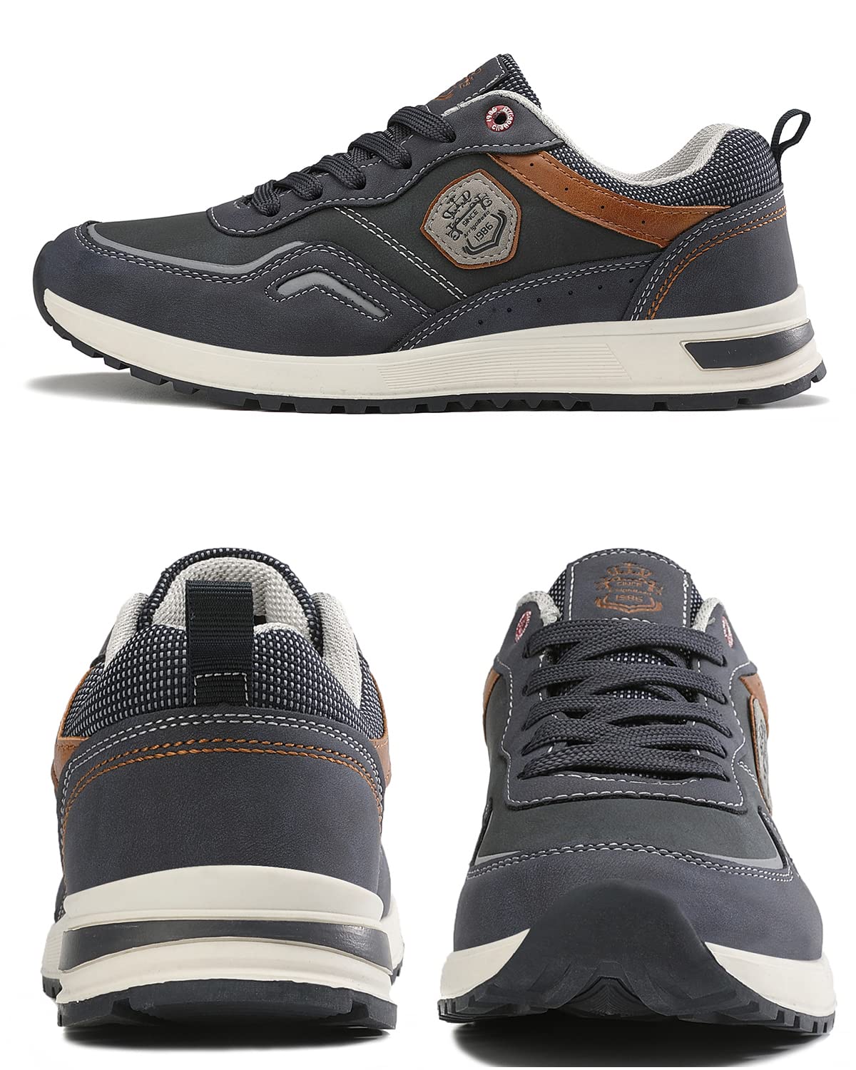Sneakers Uomo Sportive Casual Basse – Grigio Chiaro, Traspiranti, Suola Antiscivolo – Taglie 41-46 EU (44EU)