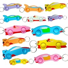 20 pcs Race cars Pop Keychain Silicone Stress Relief Kids Party Favor