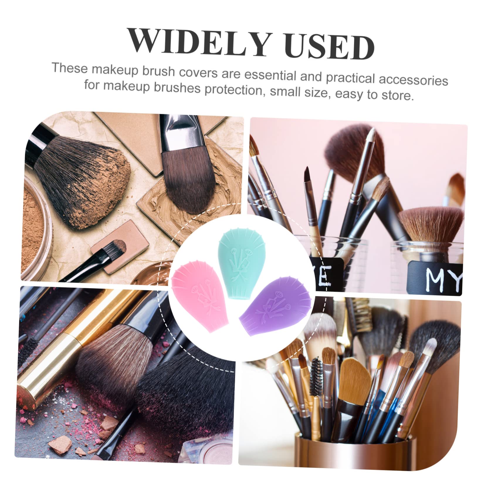 LALAFINA 3pcs Lovers Wife Lost Travel Protectors Anti Covers Silicone Cosmetic for Lip Reusable Holders Cm*cm*cm Organizer Storage