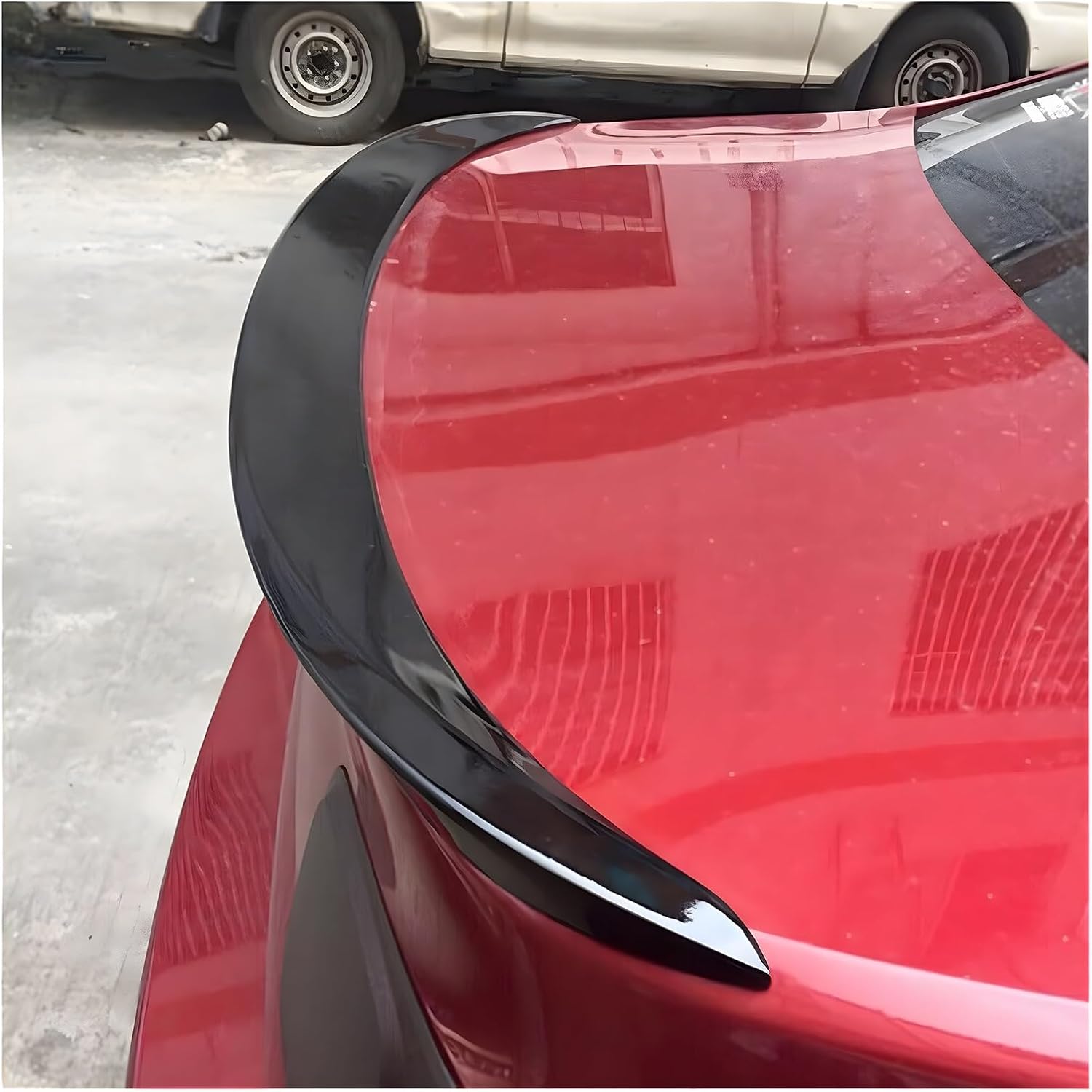 Glossy Black Rear Lip Spoiler, Compatible with Chevrolet Malibu 2013-2015, Rear Spoiler Body Kit Splitter Diffuser Tail Wing