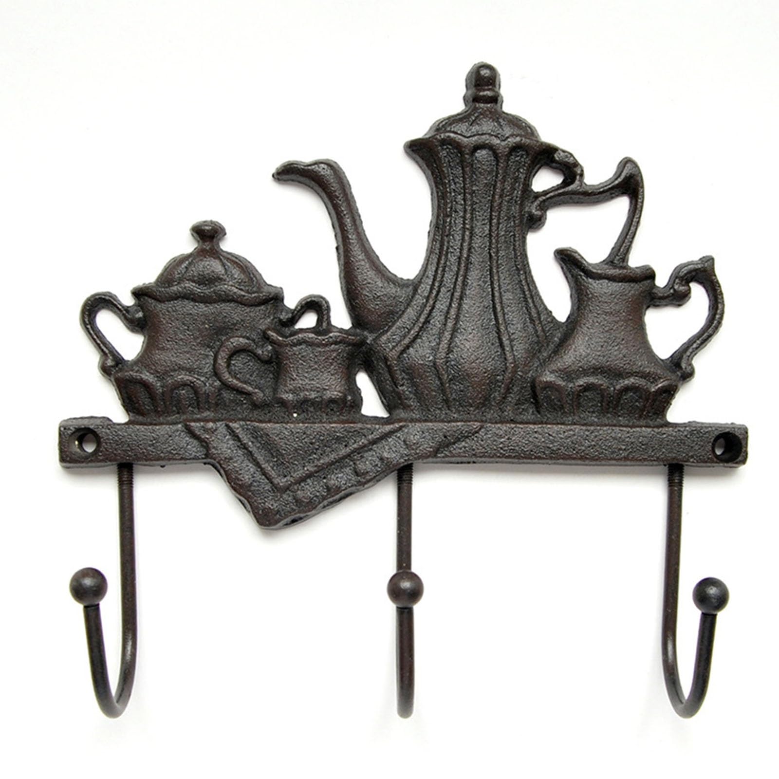 Ylfkwlhrw Noir Cast Iron Coat Hooks Vintage Garden Hooks Creative Decorative Hanging Wall Ornament For Coats Keys Bags