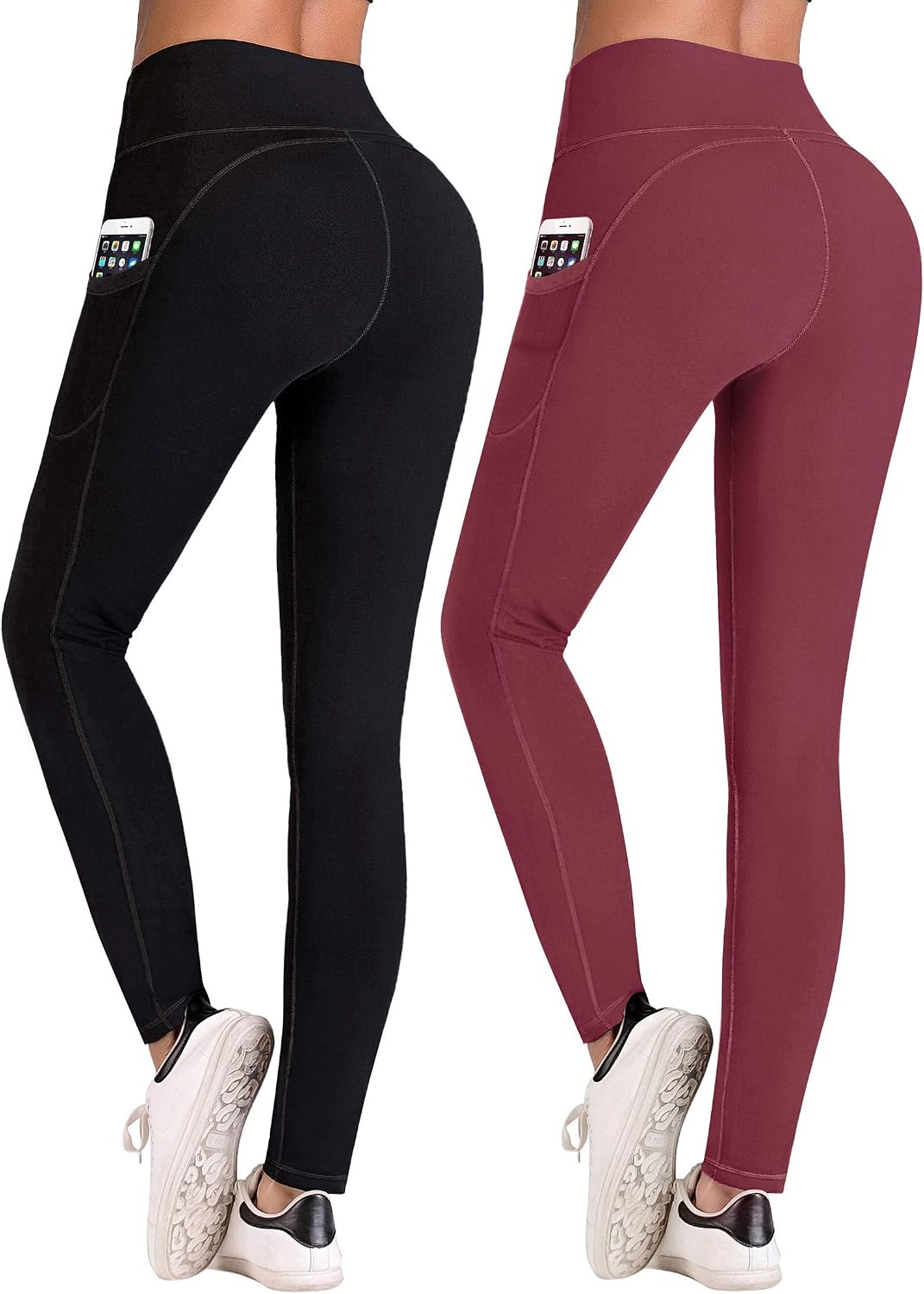 IUGA High Waist Yoga Pants Shorts with 