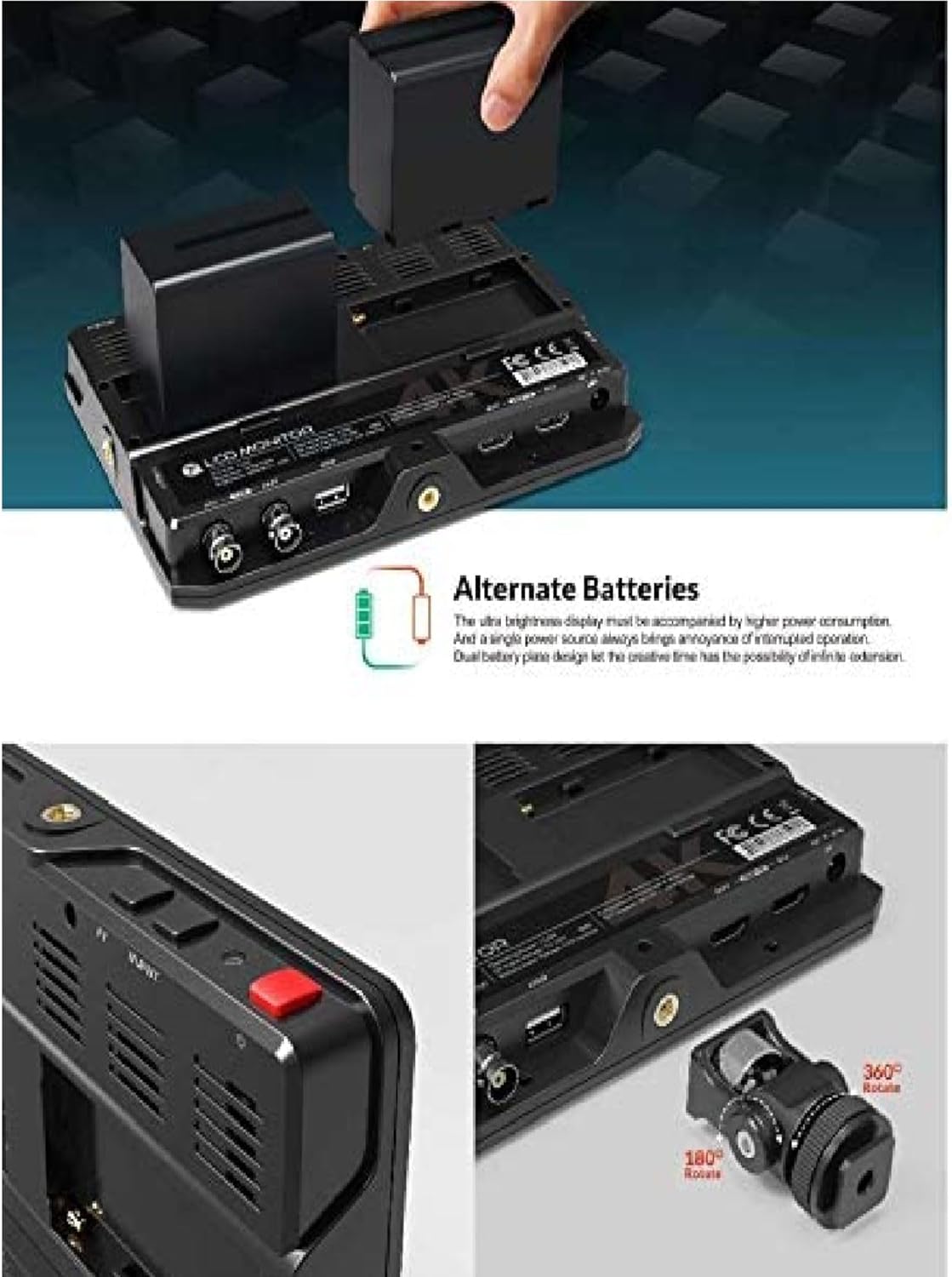 Lilliput H7S 7" Full HD Field LED Monitor with 4K HDMI & SDI, Built-In Speaker, 1920x1200